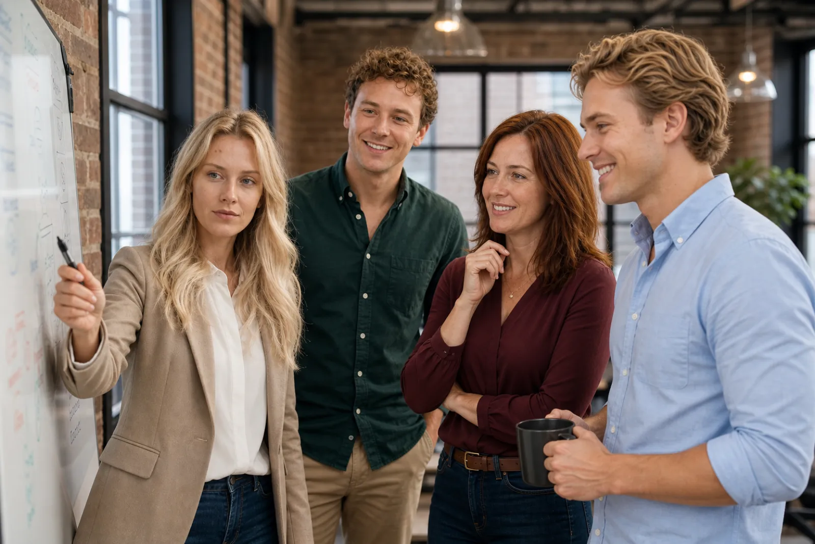 Blick in eine Team-Besprechung im Büro in Stuttgart